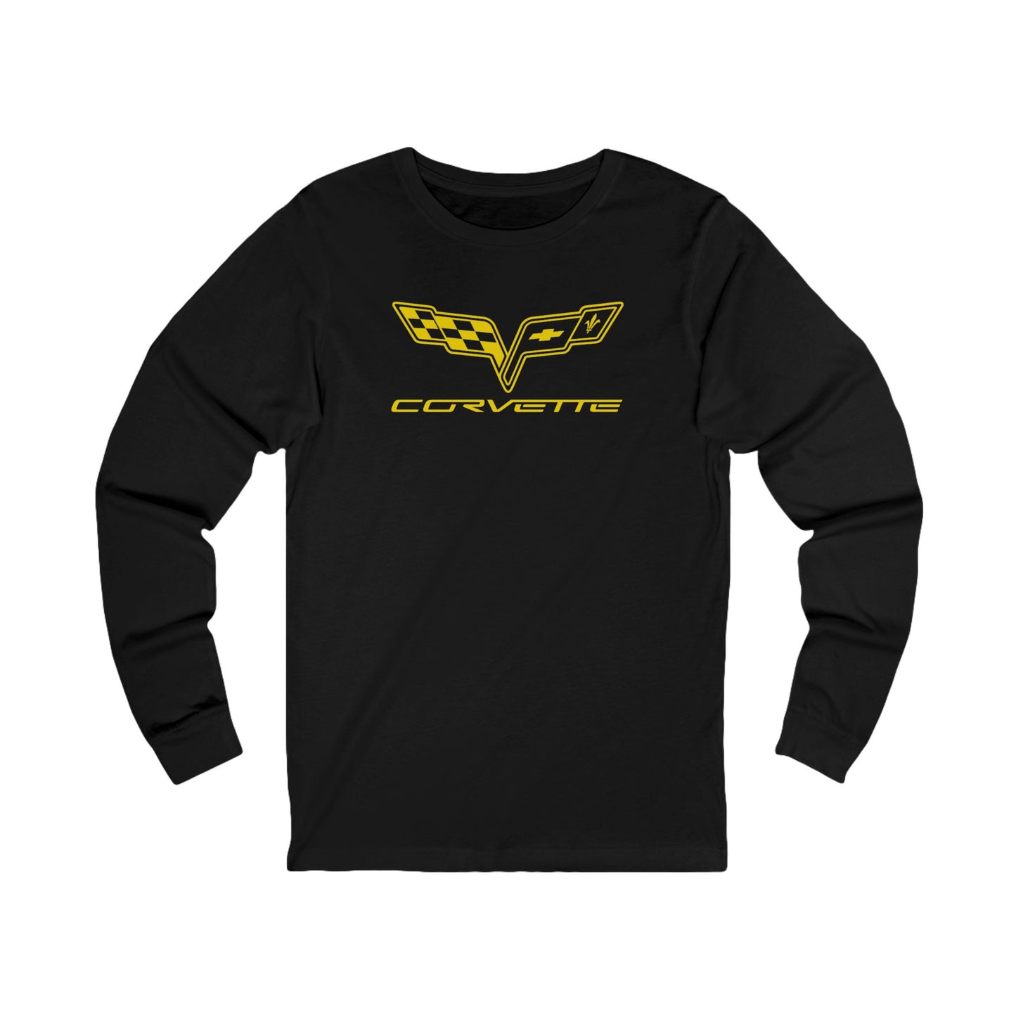 Unisex Corvette Yellow C6 Long Sleeve Tee, Graphic T-Shirt, Gift for Him, Gift for Her, Bella+Canvas, Soft Shirt