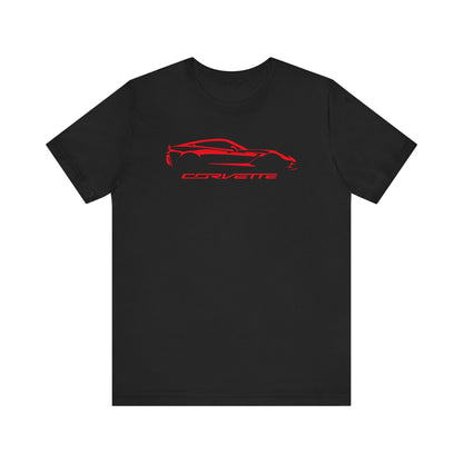 Corvette C7 Silhouette T-Shirt, Bella and Canvas T-Shirt, Corvette Apparel, Graphic Tee, Soft T-Shirt, Unisex T-Shirt, Raceday Gear