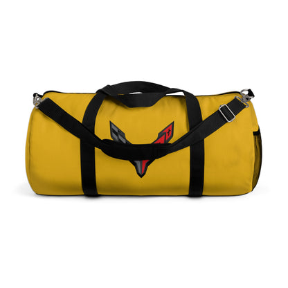 Gold Corvette Duffel Bag, C8 Logo, Gym Bag, Travel Bag, Gifts for Car Guys, Gifts for Car Girls, Corvette Merch, Overnight Duffel