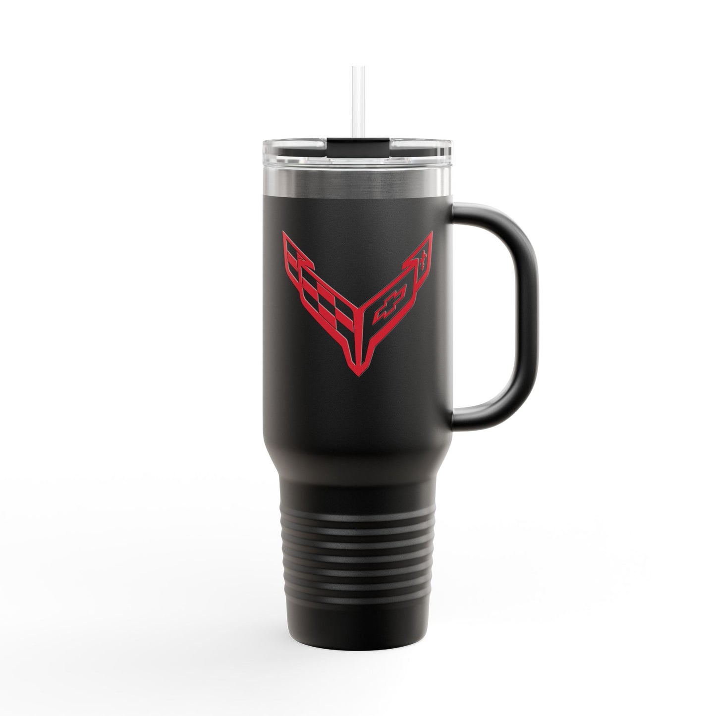 Corvette Travel Mug, C8 Corvette Gifts, Car Enthusiast Mug, 40oz Tumbler, Stainless Steel, Corvette Logo, Car Guy Gifts, Corvette Accessory