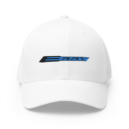 Corvette E-RAY Baseball Cap, Flexfit Hat, Stretchy Band, Black Hat, Corvette Gear, Embroidery