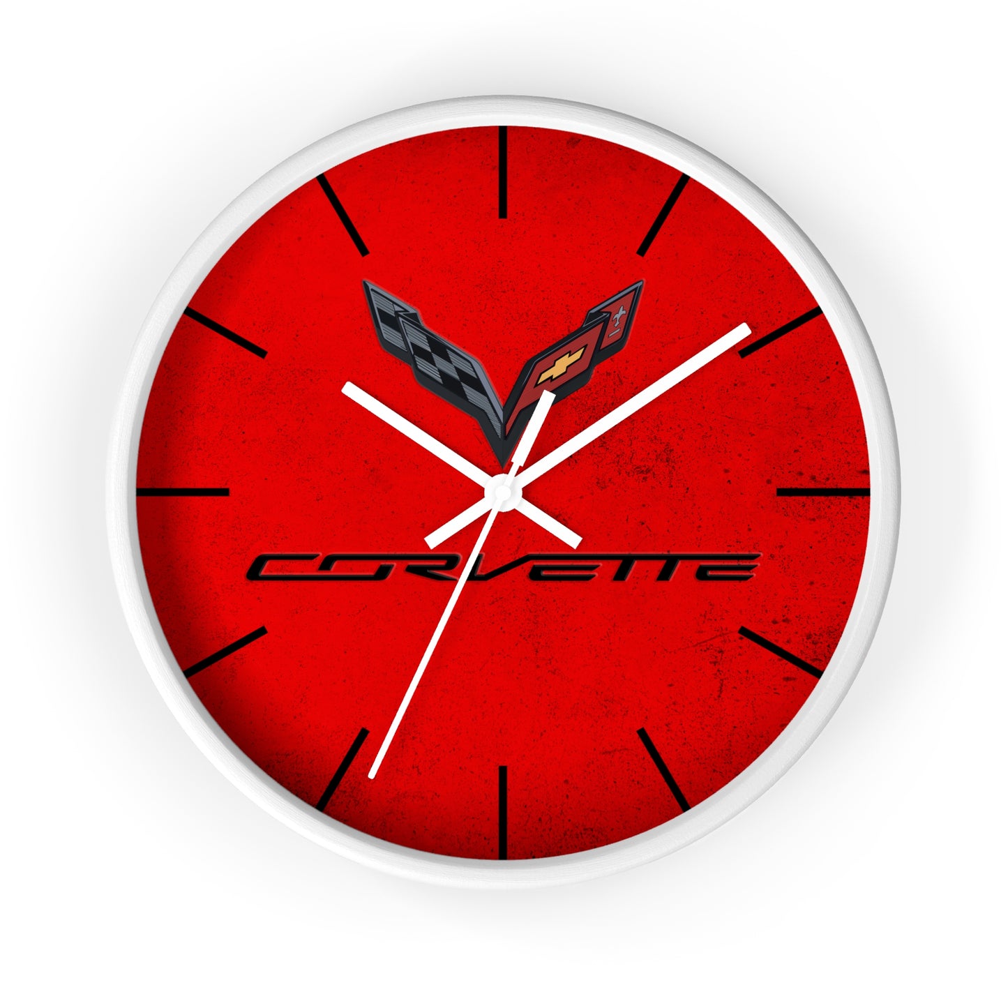 Corvette C7 Wall Clock, Racing Home Decor, Gift for Him, Man Cave Clock, Corvette Merchandise, Mancave Gift, Clocks
