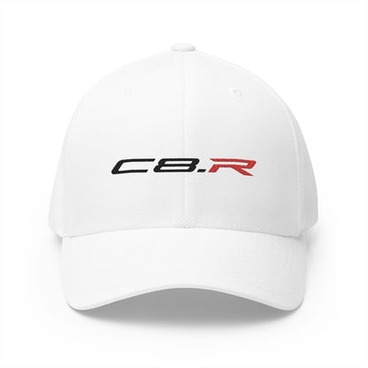 Corvette C8.R Baseball Cap, Flexfit Hat, Stretchy Band, Corvette Gear, Embroidery, Unisex