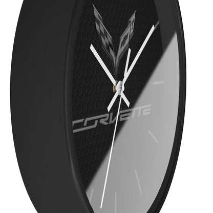 Corvette C7 Wall Clock, Racing Home Decor, Gift for Him, Man Cave Clock, Corvette Merchandise, Mancave Gift, Clocks