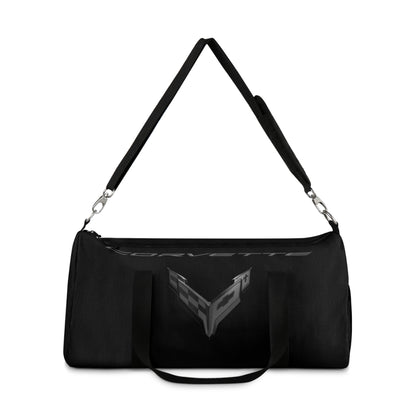 Blackout Corvette Duffel Bag, C8 Logo, Gym Bag, Travel Bag, Gifts for Car Guys, Gifts for Car Girls, Corvette Merch, Overnight Duffel