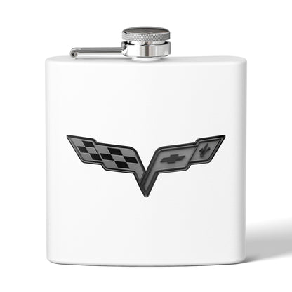 Corvette Flask, C6 Corvette Gifts, Car Enthusiast Hip Flask, 6oz Stainless Steel, Corvette Accessories, Pocket Flask, Gift for Car Guys