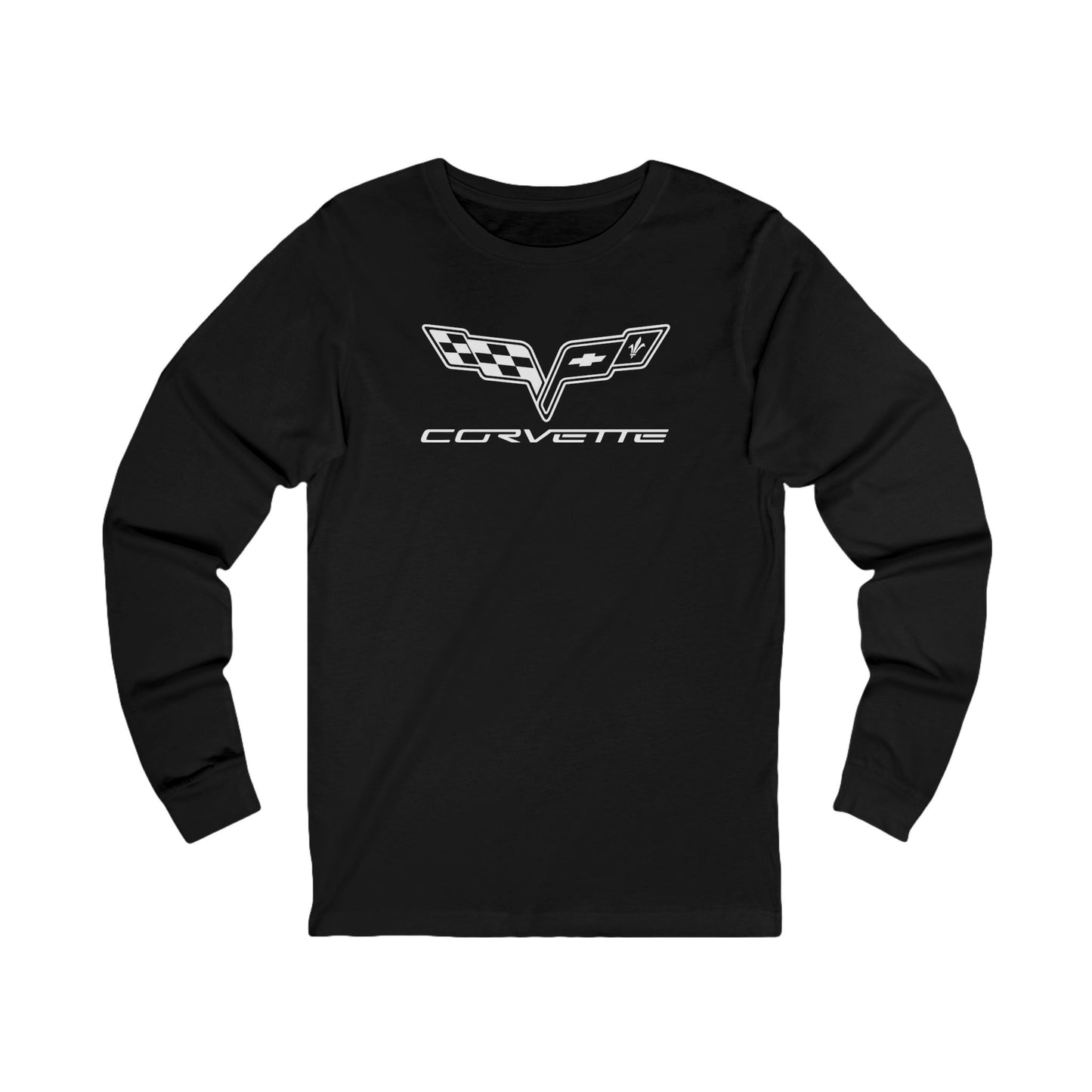 Unisex Corvette White C6 Long Sleeve Tee, Graphic T-Shirt, Gift for Him, Gift for Her, Bella+Canvas, Soft Shirt