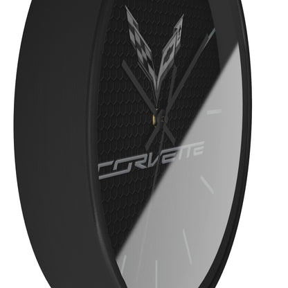 Corvette C7 Wall Clock, Racing Home Decor, Gift for Him, Man Cave Clock, Corvette Merchandise, Mancave Gift, Clocks
