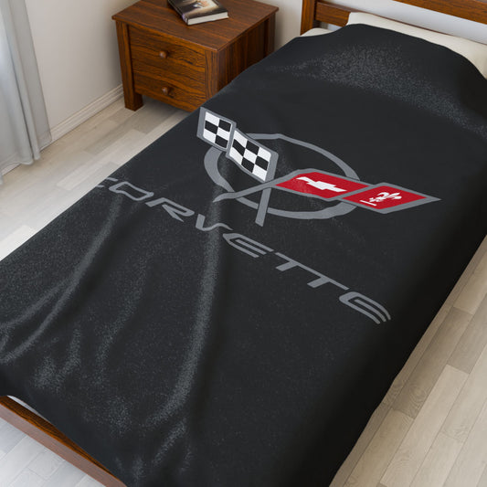 Corvette C5 Blanket, C5 Logo, Soft Blankets, Corvette Logo, Velveteen Blanket, Car Guy Gifts, Car Girl Gifts