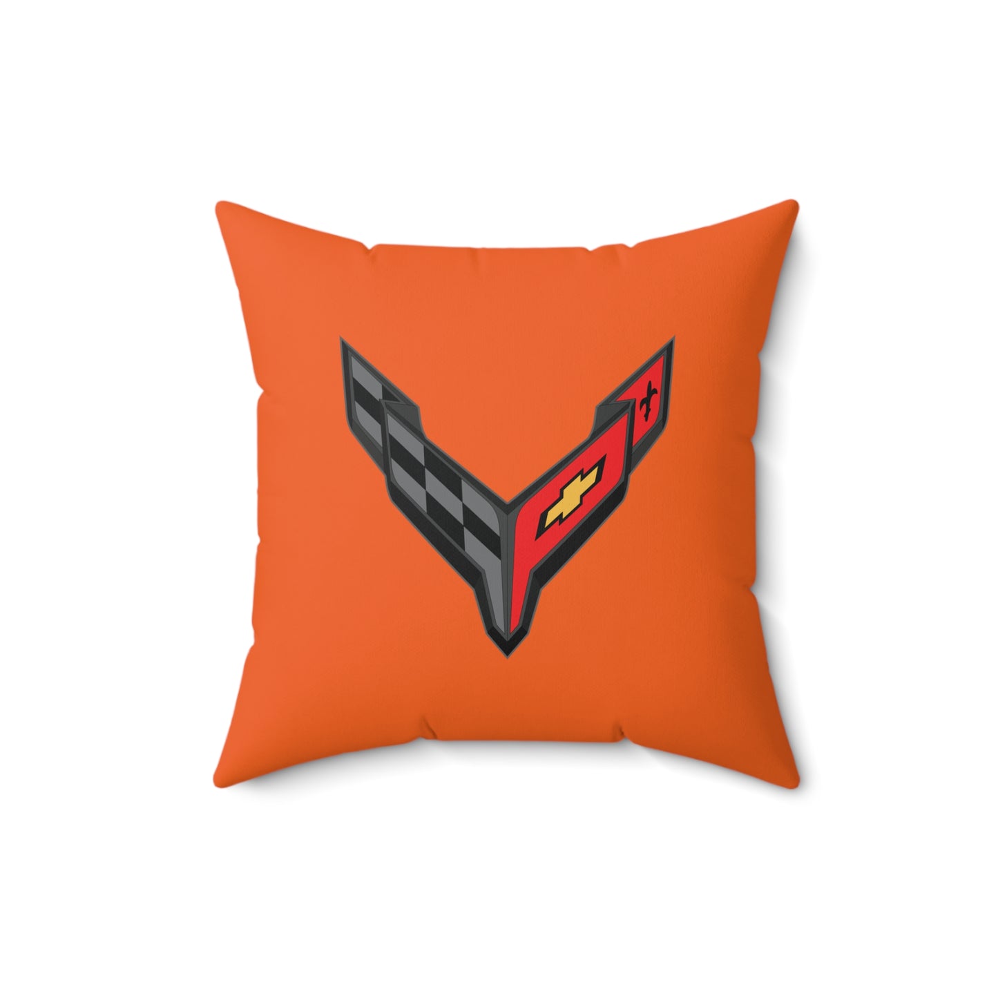 Corvette C8 Throw Pillow, Home Accessories , Mancave Decor, Man Cave, Square Pillow, Polyester, Couch and Bedding, C8 Logo, C8 Emblem