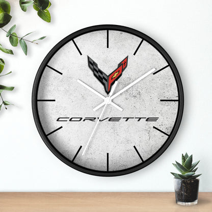 Corvette C8 Wall Clock, Racing Home Decor, Gift for Him, Man Cave Clock, Corvette Merchandise, Mancave Gift, Clocks
