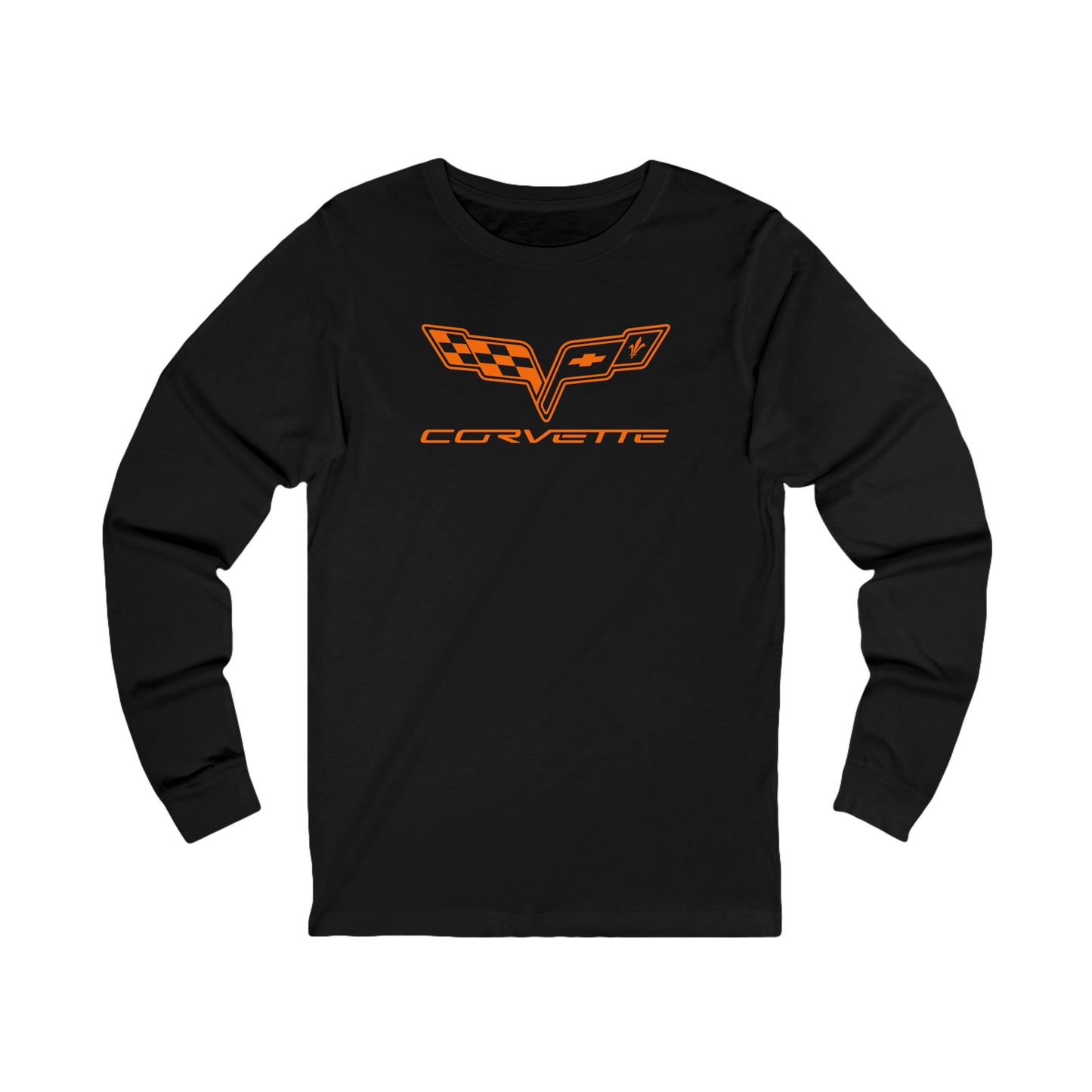 Unisex Corvette Orange C6 Long Sleeve Tee, Graphic T-Shirt, Gift for Him, Gift for Her, Bella+Canvas, Soft Shirt