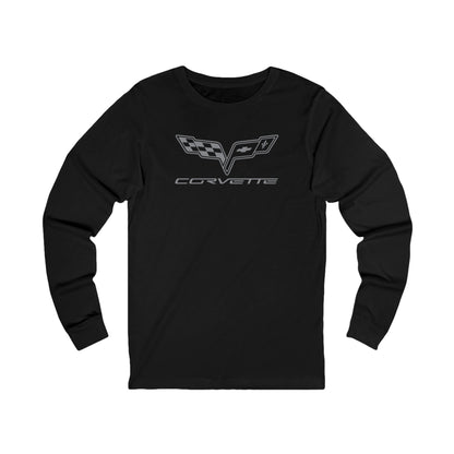 Unisex Corvette Grey C6 Long Sleeve Tee, Graphic T-Shirt, Gift for Him, Gift for Her, Bella+Canvas, Soft Shirt