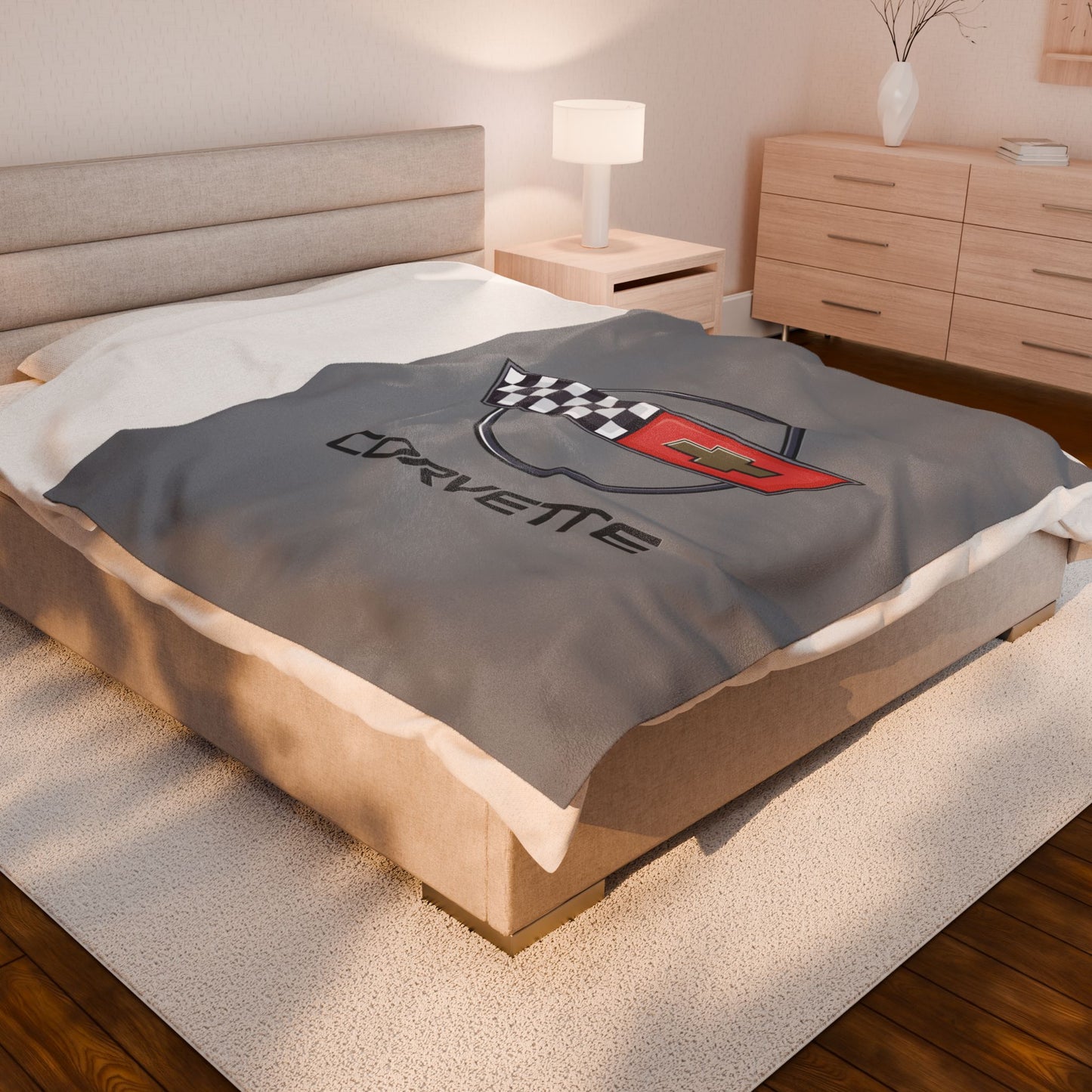 Corvette C4 Blanket, C4 Logo, Soft Blankets, Corvette Logo, Velveteen Blanket, Car Guy Gifts, Car Girl Gifts