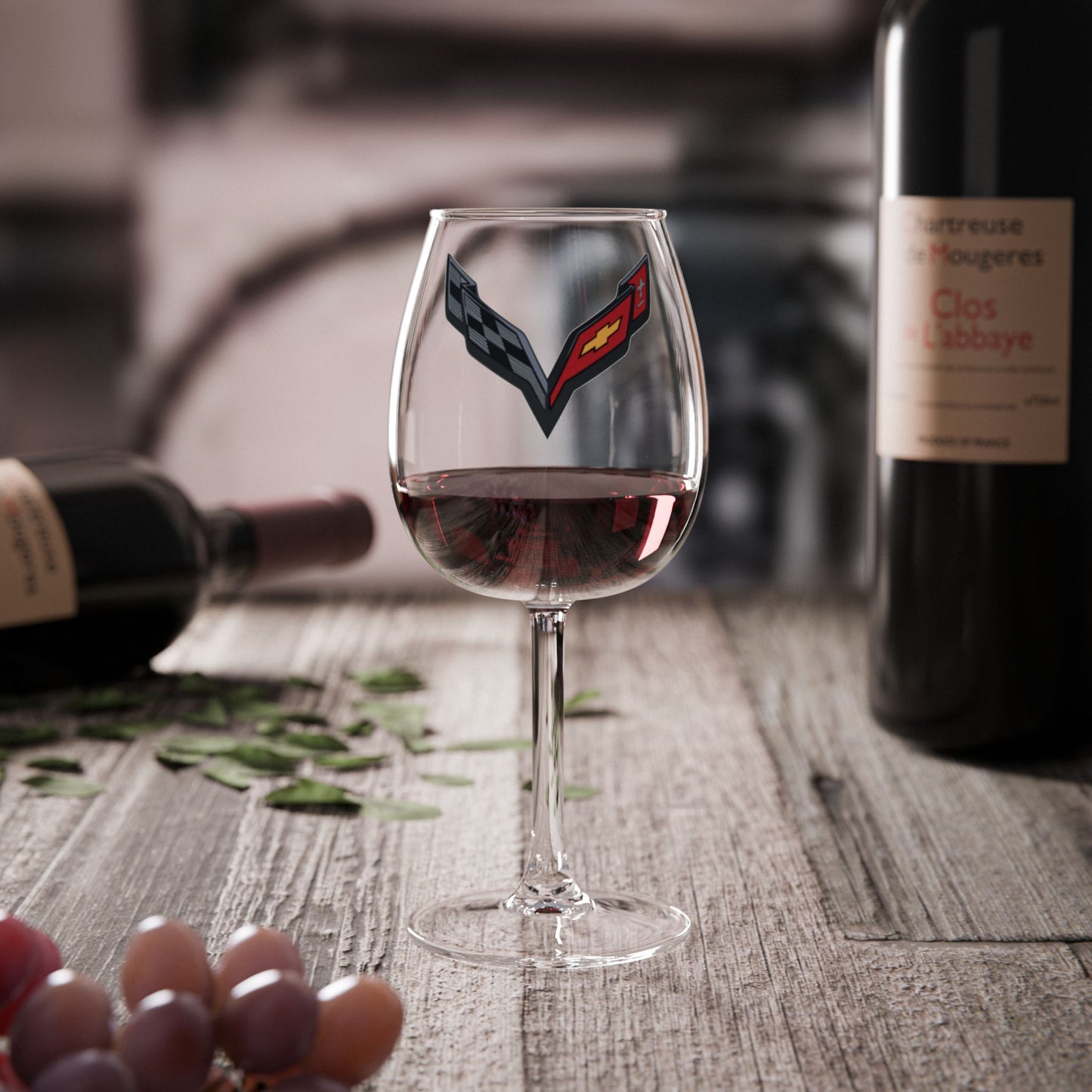 Corvette C7 Emblem Wine Glass