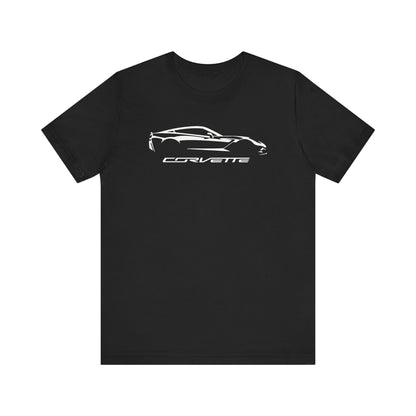 Corvette C7 Silhouette T-Shirt, Bella and Canvas T-Shirt, Corvette Apparel, Graphic Tee, Soft T-Shirt, Unisex T-Shirt, Raceday Gear