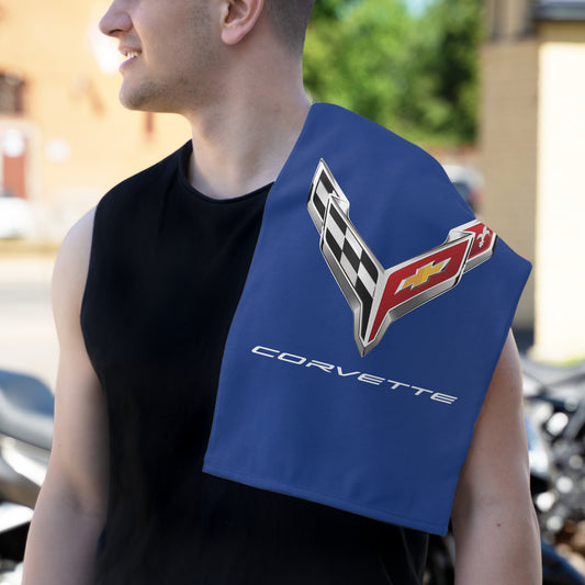 Corvette C8 Shop Towel, Towel for Fans, Rally Towel, Corvette Merch, Gifts for Corvette Owners, Hand Towel, Shop Rag