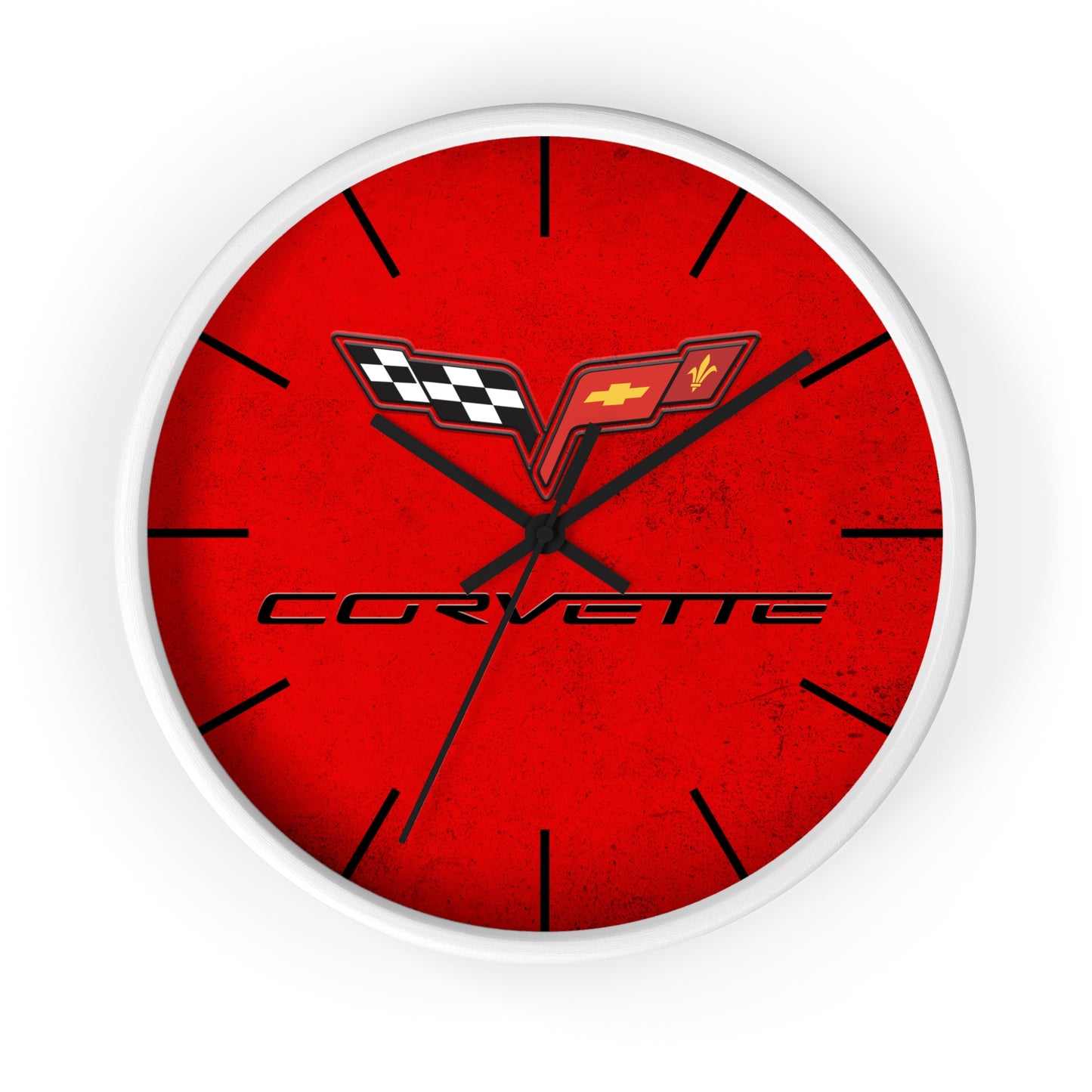 Corvette C6 Wall Clock, Racing Home Decor, Gift for Him, Man Cave Clock, Corvette Merchandise, Mancave Gift, Clocks