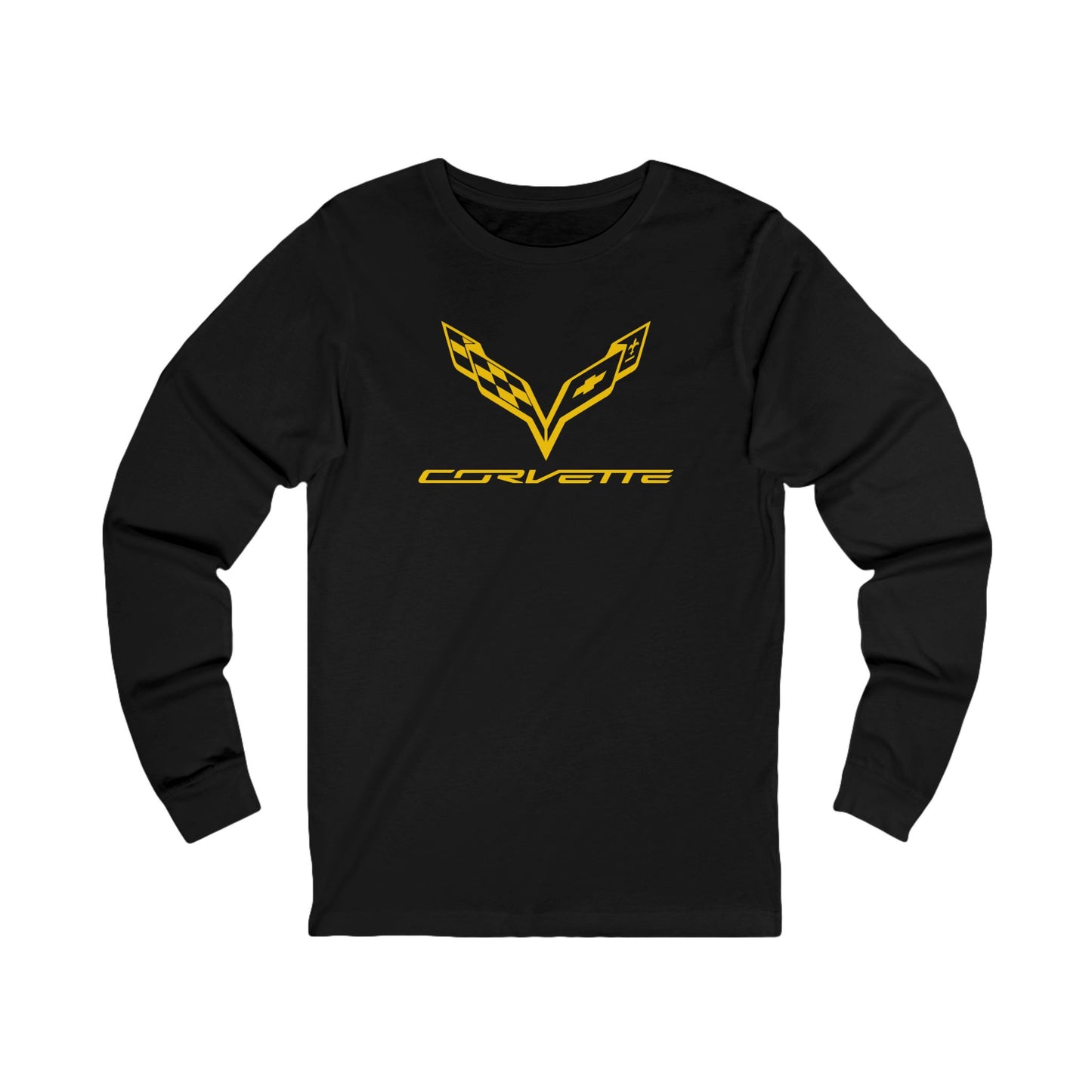 Unisex Corvette Yellow C7 Long Sleeve Tee, Graphic T-Shirt, Gift for Him, Gift for Her, Bella+Canvas, Soft Shirt