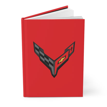 Corvette C8 Hardcover Journal, Writing Notebook, Lined Pages, Daily Journal, Motivational Diary, Notepad, C8 Logo