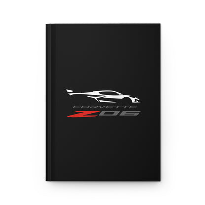 Corvette Z06 Hardcover Journal, Writing Notebook, Lined Pages, Daily Journal, Motivational Diary, Notepad, Z06 logo