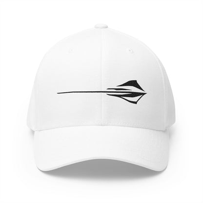 Corvette C8 Stingray Black Logo Baseball Cap, Flexfit® Hat, Unisex, Stretchy Band, Corvette Gear, Embroidery