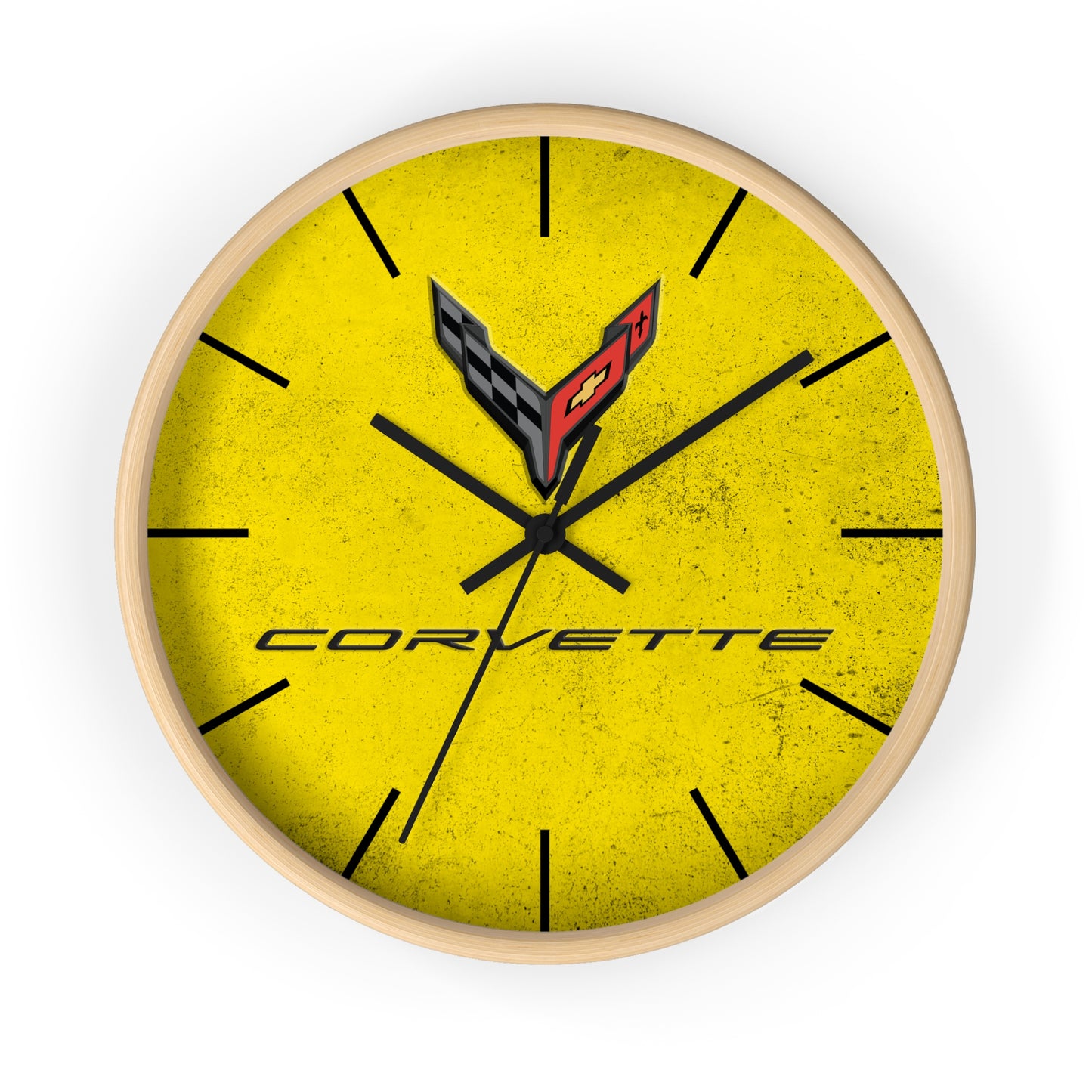 Corvette C8 Wall Clock, Racing Home Decor, Gift for Him, Man Cave Clock, Corvette Merchandise, Mancave Gift, Clocks