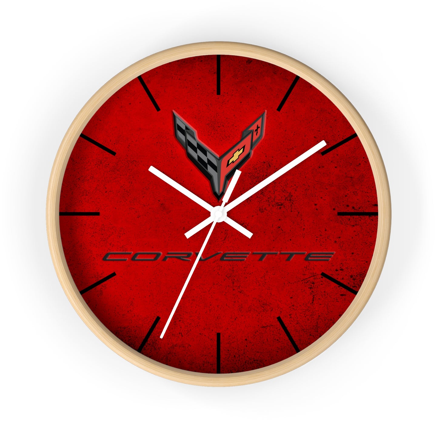 Corvette C8 Wall Clock, Racing Home Decor, Gift for Him, Man Cave Clock, Corvette Merchandise, Mancave Gift, Clocks