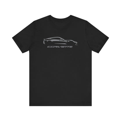 Corvette C7 Silhouette T-Shirt, Bella and Canvas T-Shirt, Corvette Apparel, Graphic Tee, Soft T-Shirt, Unisex T-Shirt, Raceday Gear
