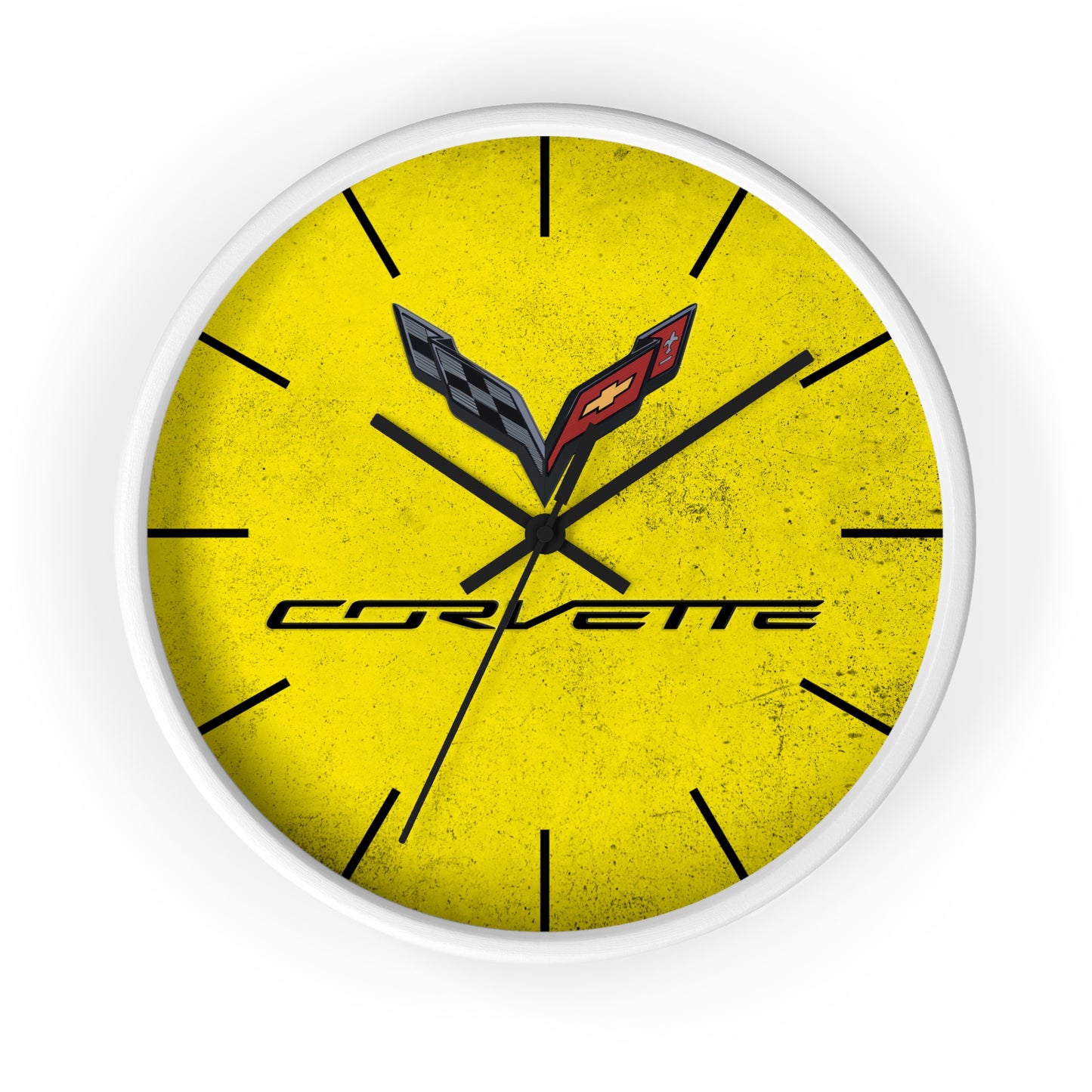 Corvette C7 Wall Clock, Racing Home Decor, Gift for Him, Man Cave Clock, Corvette Merchandise, Mancave Gift, Clocks