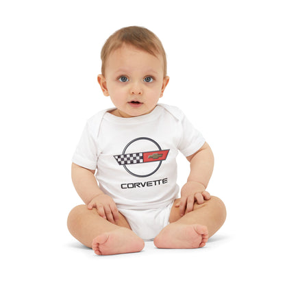 Corvette C4 Baby Onesie, Baby Clothing, Baby Shower Gift, Bella and Canvas Brand, Soft Fabric, Infant Clothes