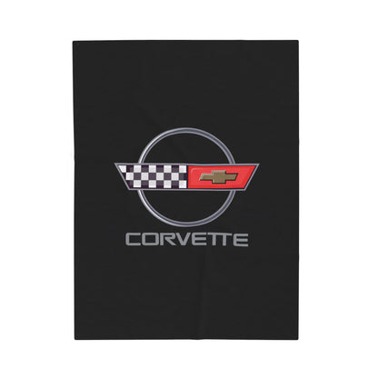 Corvette C4 Blanket, C4 Logo, Soft Blankets, Corvette Logo, Velveteen Blanket, Car Guy Gifts, Car Girl Gifts