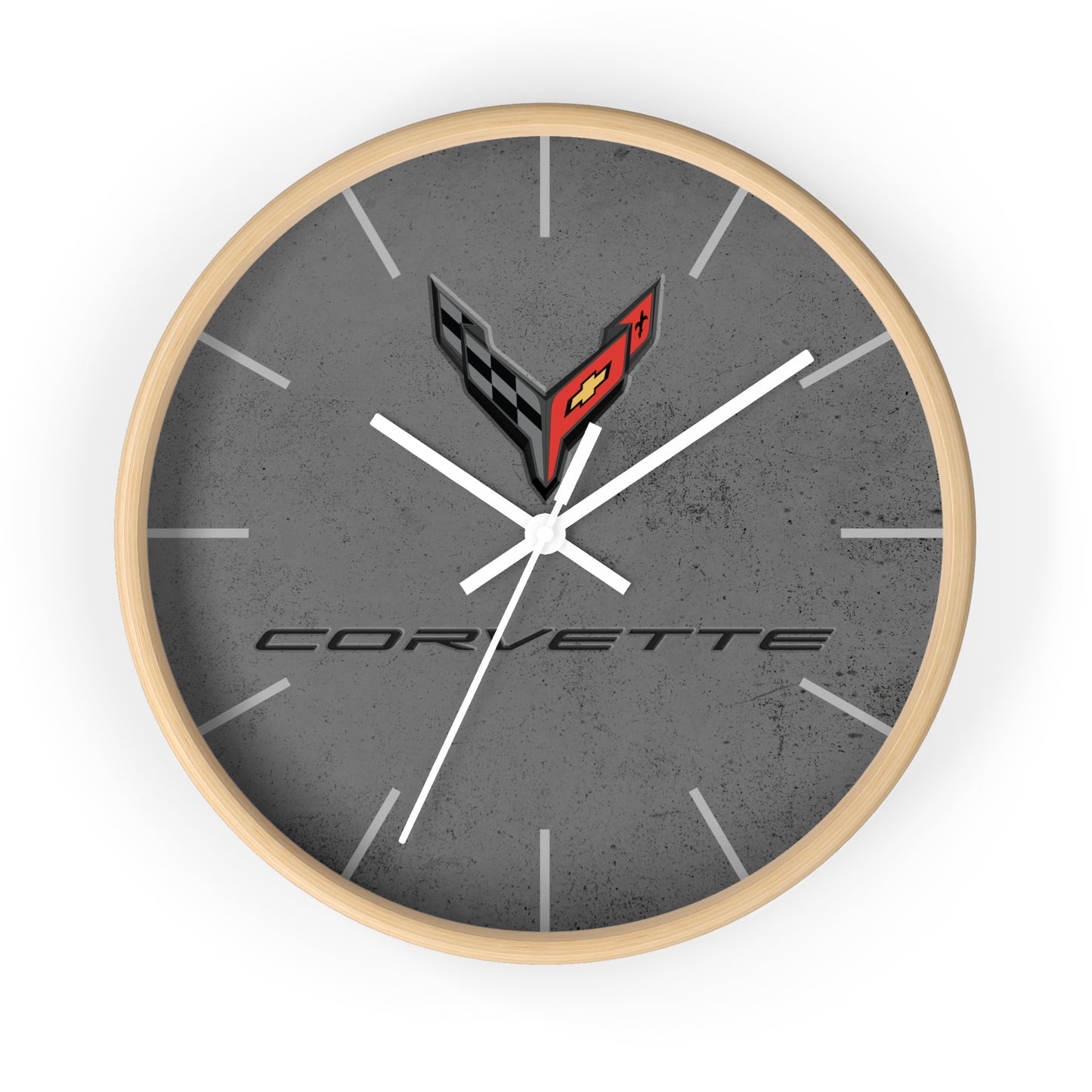 Corvette C8 Wall Clock, Racing Home Decor, Gift for Him, Man Cave Clock, Corvette Merchandise, Mancave Gift, Clocks
