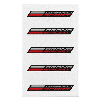 Corvette Grand Sport Beach Towel, Corvette Gifts, Car Enthusiast Towel, Quick-Dry Towel, Corvette Logo, White Towel, Car Guy Gifts