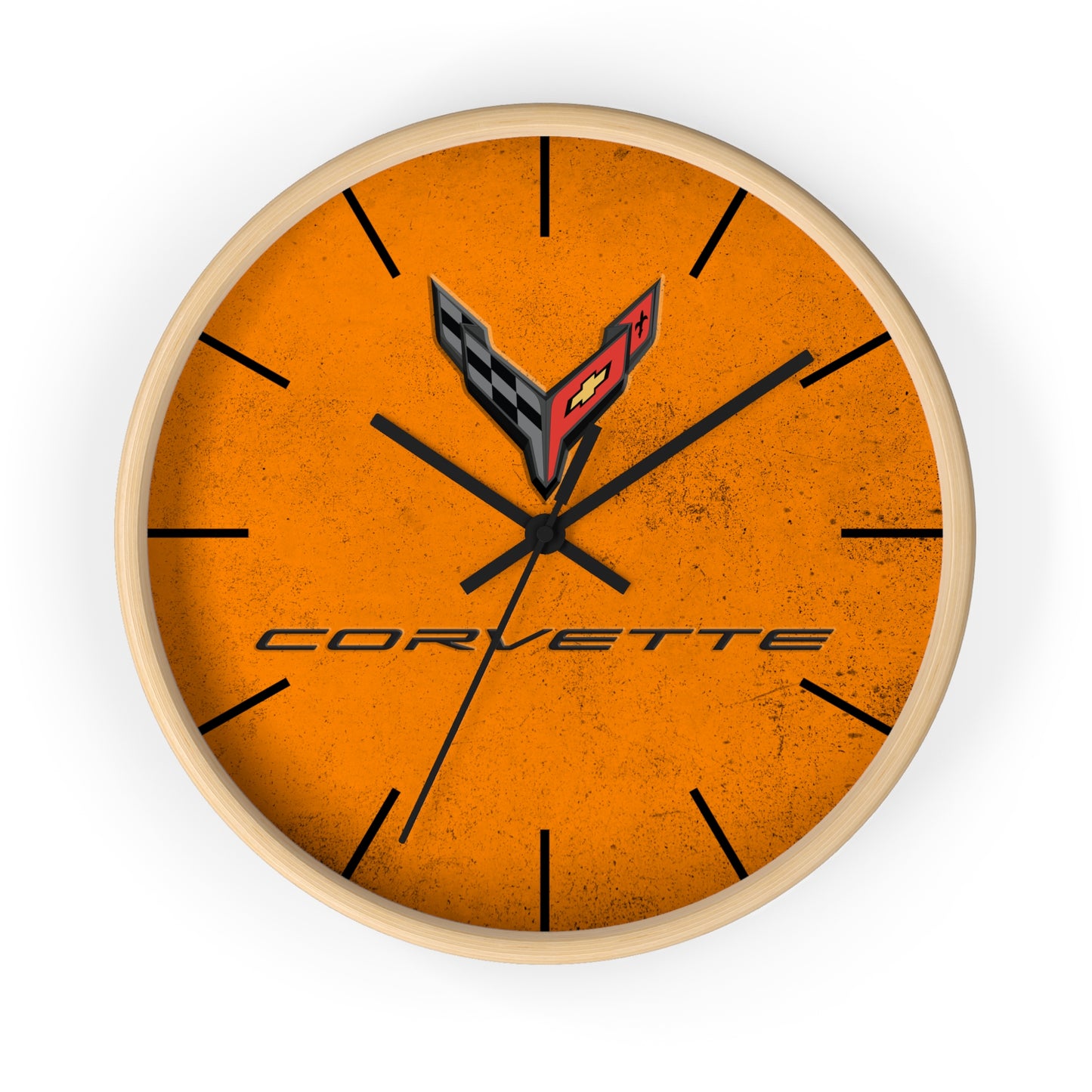 Corvette C8 Wall Clock, Racing Home Decor, Gift for Him, Man Cave Clock, Corvette Merchandise, Mancave Gift, Clocks