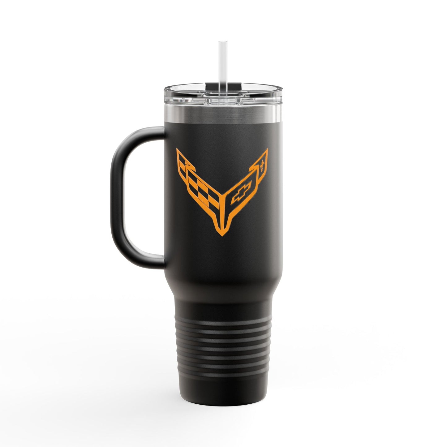Corvette Travel Mug, C8 Corvette Gifts, Car Enthusiast Mug, 40oz Tumbler, Stainless Steel, Corvette Logo, Car Guy Gifts, Corvette Accessory