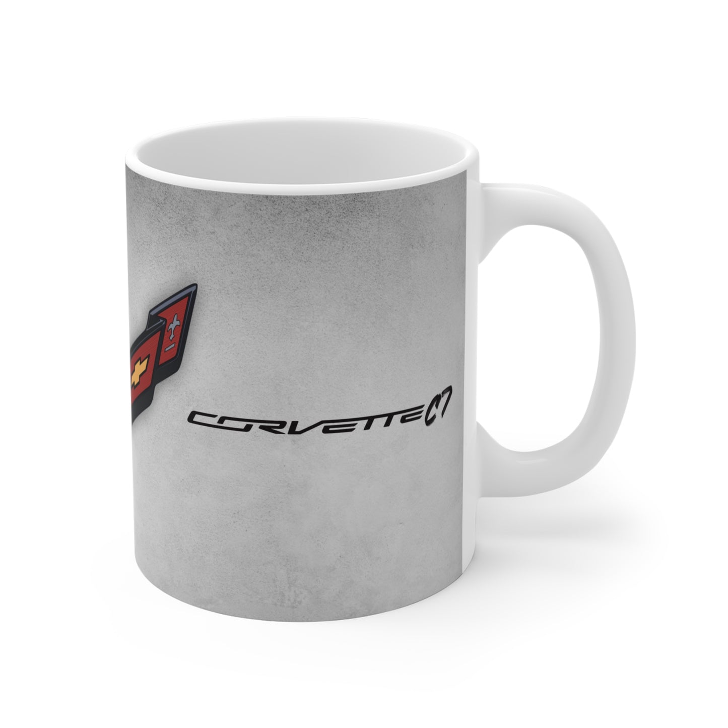 Corvette Coffee Mug - Corvette Ceramic Mug - 11oz. Coffee Mug - Chevy Corvette Mug - Microwave-Safe - Gift for Car Enthusiasts - C7 Logo