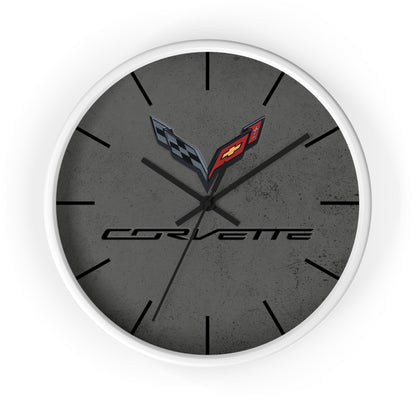 Corvette C7 Wall Clock, Racing Home Decor, Gift for Him, Man Cave Clock , Corvette Merchandise, Mancave Gift, Clocks