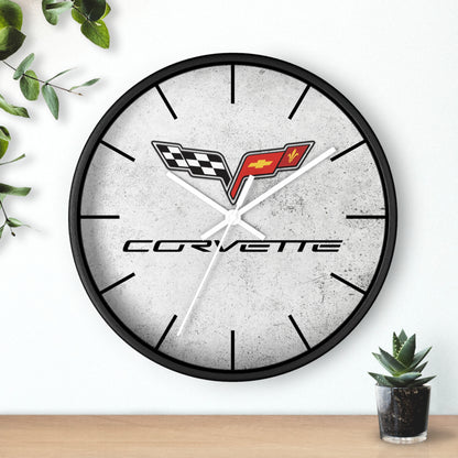 Corvette C6 Wall Clock, Racing Home Decor, Gift for Him, Man Cave Clock, Corvette Merchandise, Mancave Gift, Clocks
