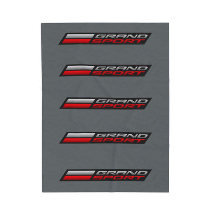 Corvette Grand Sport Blanket, Grand Sport Corvette Gifts, Soft Blankets, Corvette Logo, Velveteen Blanket, Car Guy Gifts, Car Girl Gifts
