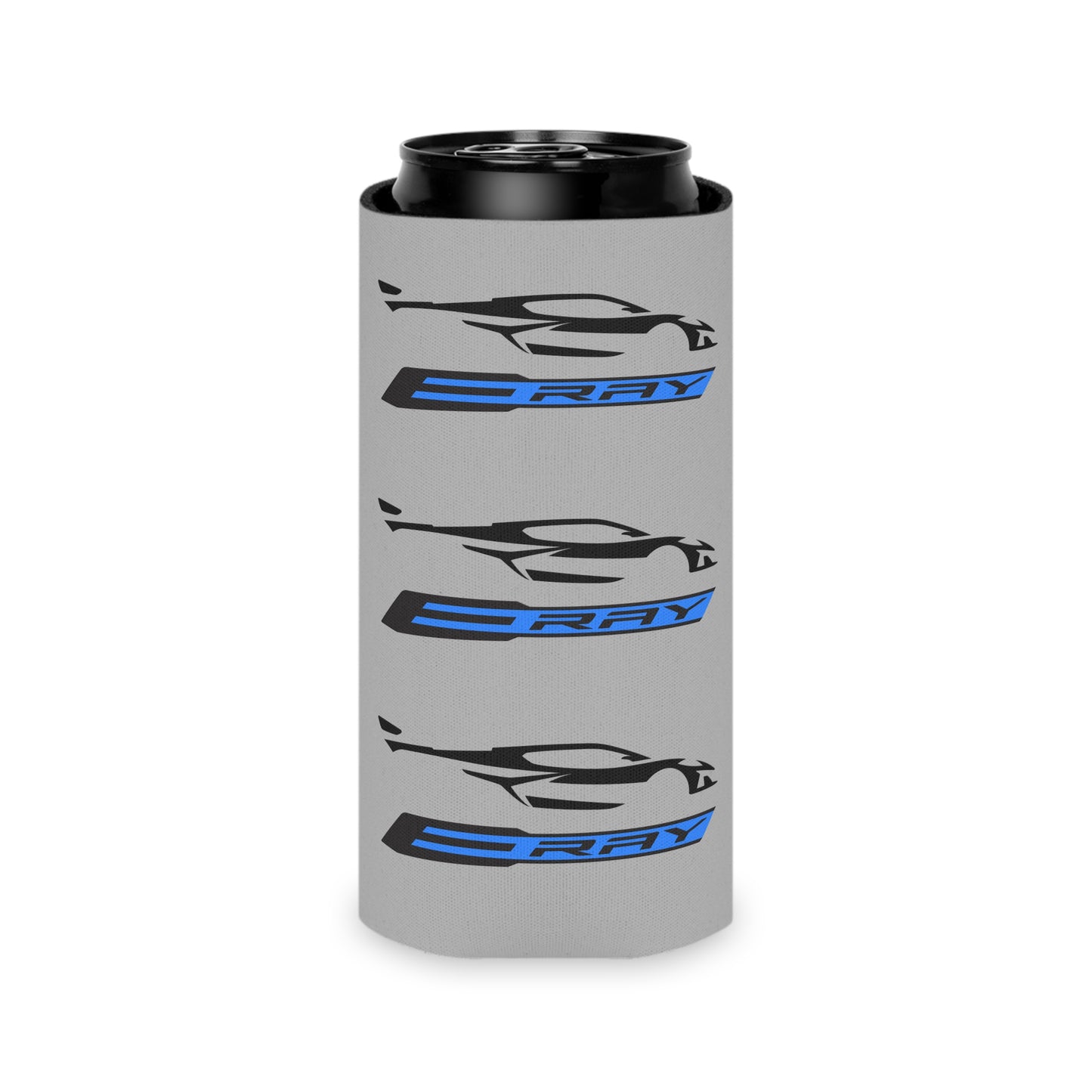 Corvette C8 E-Ray Can Coozie, Regular and Slim, Beer and Soda Coozie, Race Day Beverage Holder, Car Enthusiast Gift, Party Favor, Tailgate