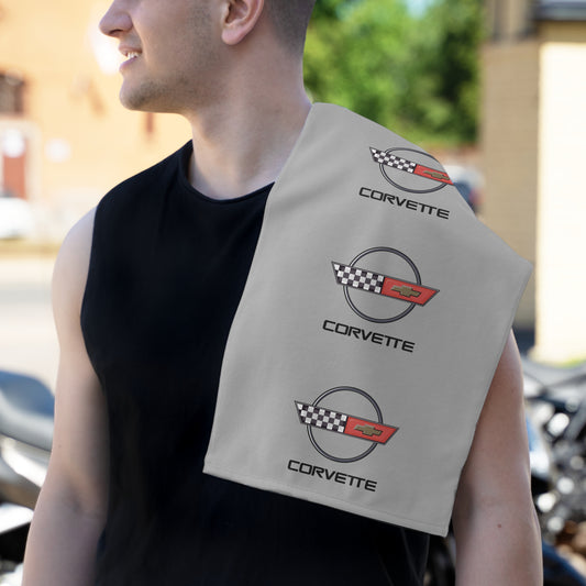 Corvette C4 Shop Towel, Towel for Fans, Rally Towel, Corvette Merch, Gifts for Corvette Owners, Hand Towel, Shop Rag