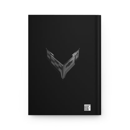 Corvette C8 Blackout Emblem Hardcover Journal, Writing Notebook, Lined Pages, Daily Journal, Motivational Diary, Notepad, C8 Logo