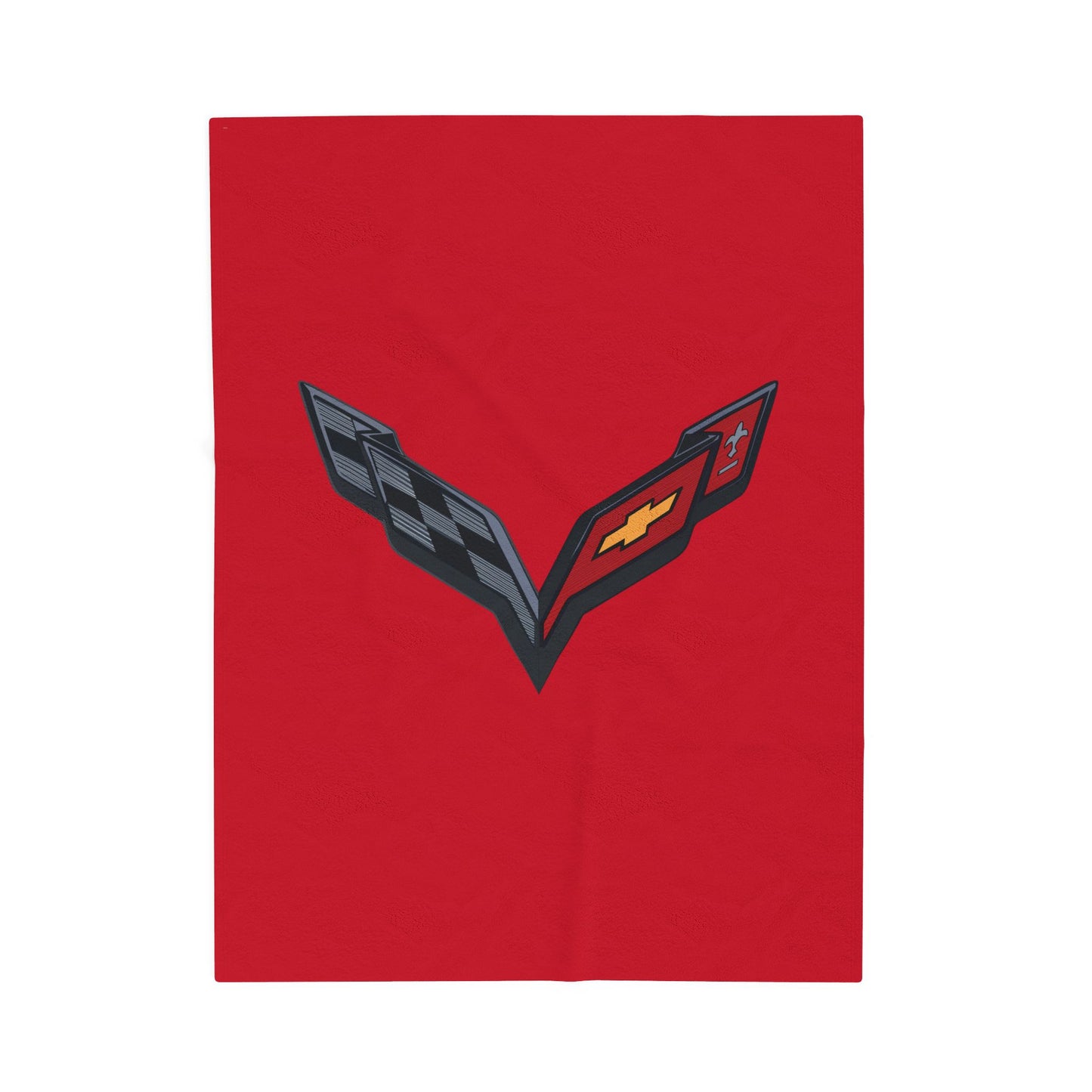 Corvette Blanket, C7 Corvette Gifts, Car Enthusist, Soft Blanket, Corvette Logo , Velveteen Blanket, Car Guy Gifts, Corvette Accessory