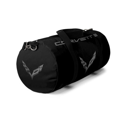 Blackout Corvette Duffel Bag, C7 Logo, Gym Bag, Travel Bag, Gifts for Car Guys, Gifts for Car Girls, Corvette Merch, Overnight Duffel