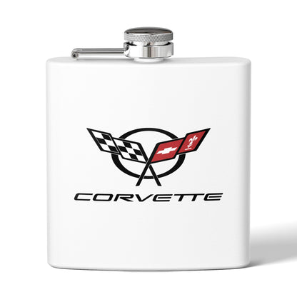 Corvette Flask, C5 Corvette Gifts, Car Enthusiast Hip Flask, 6oz Stainless Steel, Corvette Accessories, Pocket Flask, Gift for Car Guys