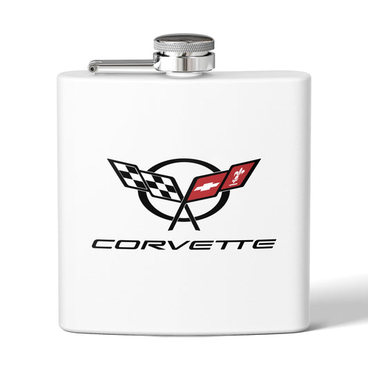 Corvette Flask, C5 Corvette Gifts, Car Enthusiast Hip Flask, 6oz Stainless Steel, Corvette Accessories, Pocket Flask, Gift for Car Guys