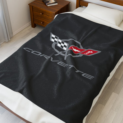 Corvette C5 Blanket, C5 Logo, Soft Blankets, Corvette Logo, Velveteen Blanket, Car Guy Gifts, Car Girl Gifts