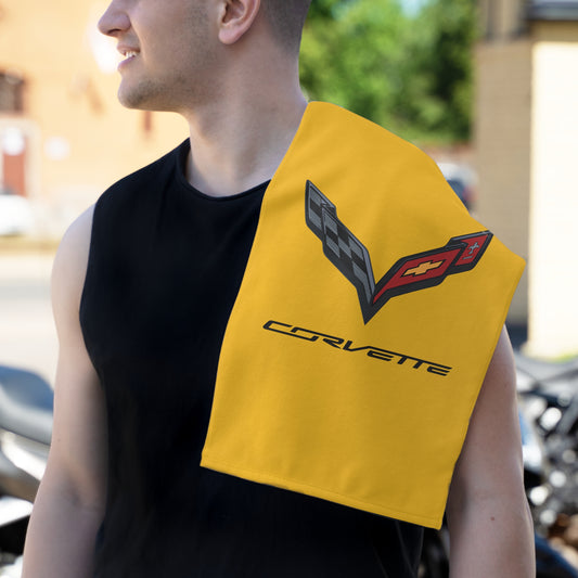 Corvette C7 Shop Towel, Towel for Fans, Rally Towel, Corvette Merch, Gifts for Corvette Owners, Hand Towel, Shop Rag