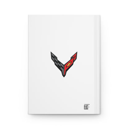 Corvette C8 Hardcover Journal, Writing Notebook, Lined Pages, Daily Journal, Motivational Diary, Notepad, C8 Logo